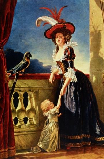 Labille-Guiard, Adelaide Portrait of Louise Elisabeth of France with her son oil painting picture